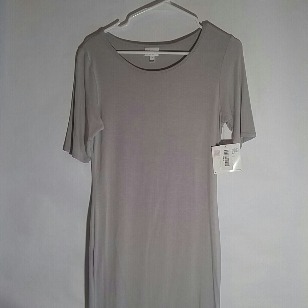 NWT LuLaRoe Dress Julia Solid Gray NWT
